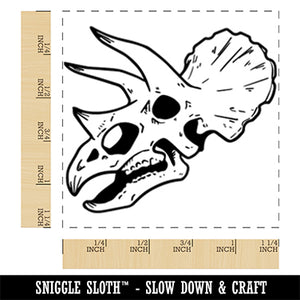 Triceratops Skull Dinosaur Fossil Square Rubber Stamp for Stamping Crafting