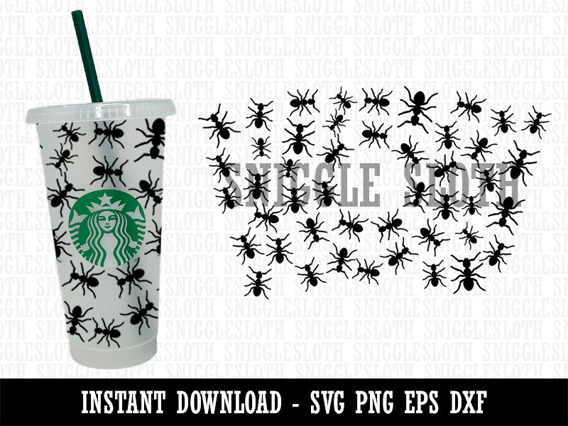 Ants Marching Starbucks 24oz Venti Cold Cup SVG PNG EPS DXF File