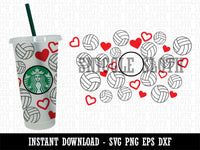 Volleyballs Sports Love Starbucks 24oz Venti Cold Cup SVG PNG EPS DXF File