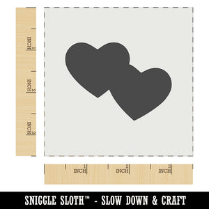 Double Heart Symbol Wall Cookie DIY Craft Reusable Stencil