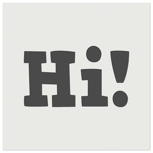 Hi Text Wall Cookie DIY Craft Reusable Stencil