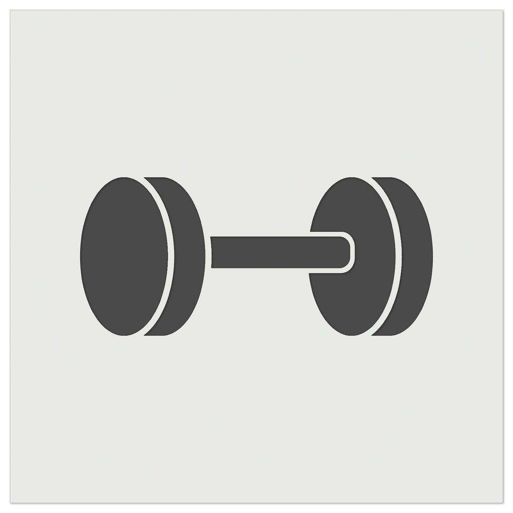 Dumbbell Gym Workout Exercise Wall Cookie DIY Craft Reusable Stencil