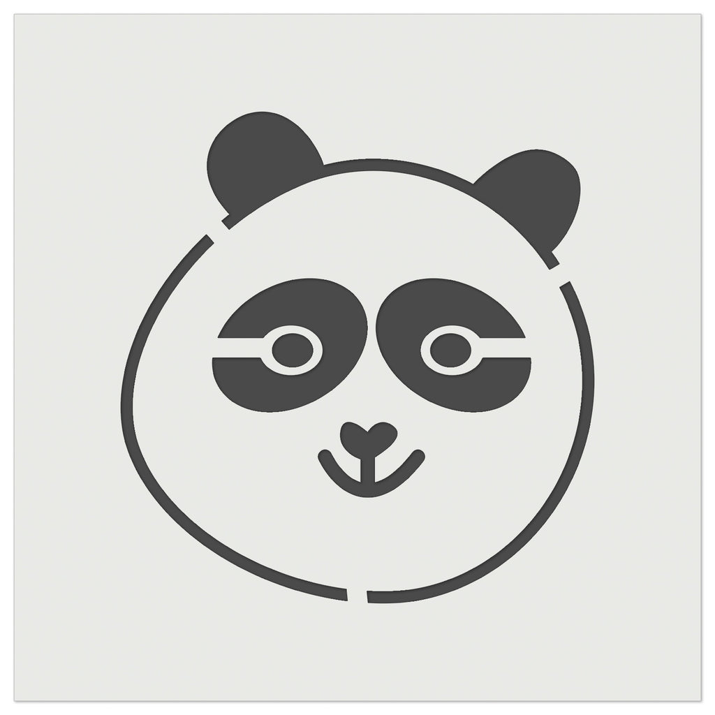 Happy Panda Face Wall Cookie DIY Craft Reusable Stencil