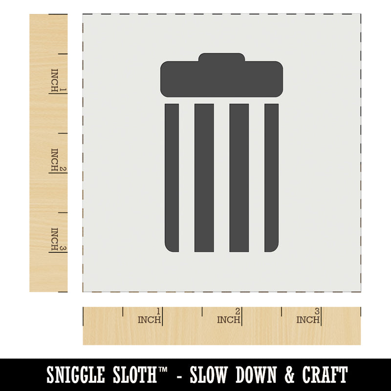 Garbage Trash Can Wall Cookie DIY Craft Reusable Stencil