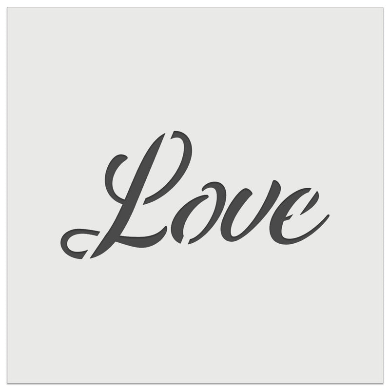 Love Cursive Text Wall Cookie DIY Craft Reusable Stencil