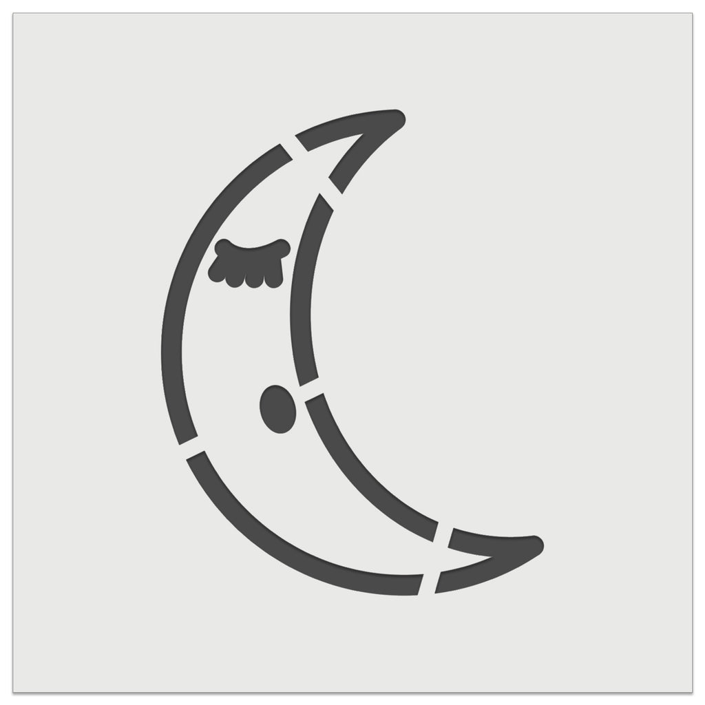 Sleeping Moon Wall Cookie DIY Craft Reusable Stencil