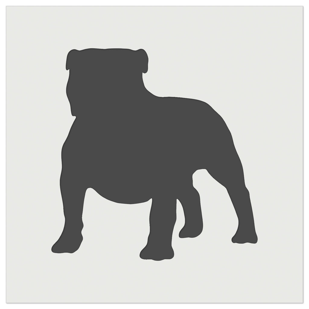 Bulldog English British Dog Solid Wall Cookie DIY Craft Reusable Stencil