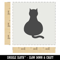 Cat Sitting Back Solid Wall Cookie DIY Craft Reusable Stencil