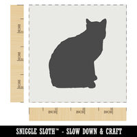 Cat Sitting Side Profile Solid Wall Cookie DIY Craft Reusable Stencil