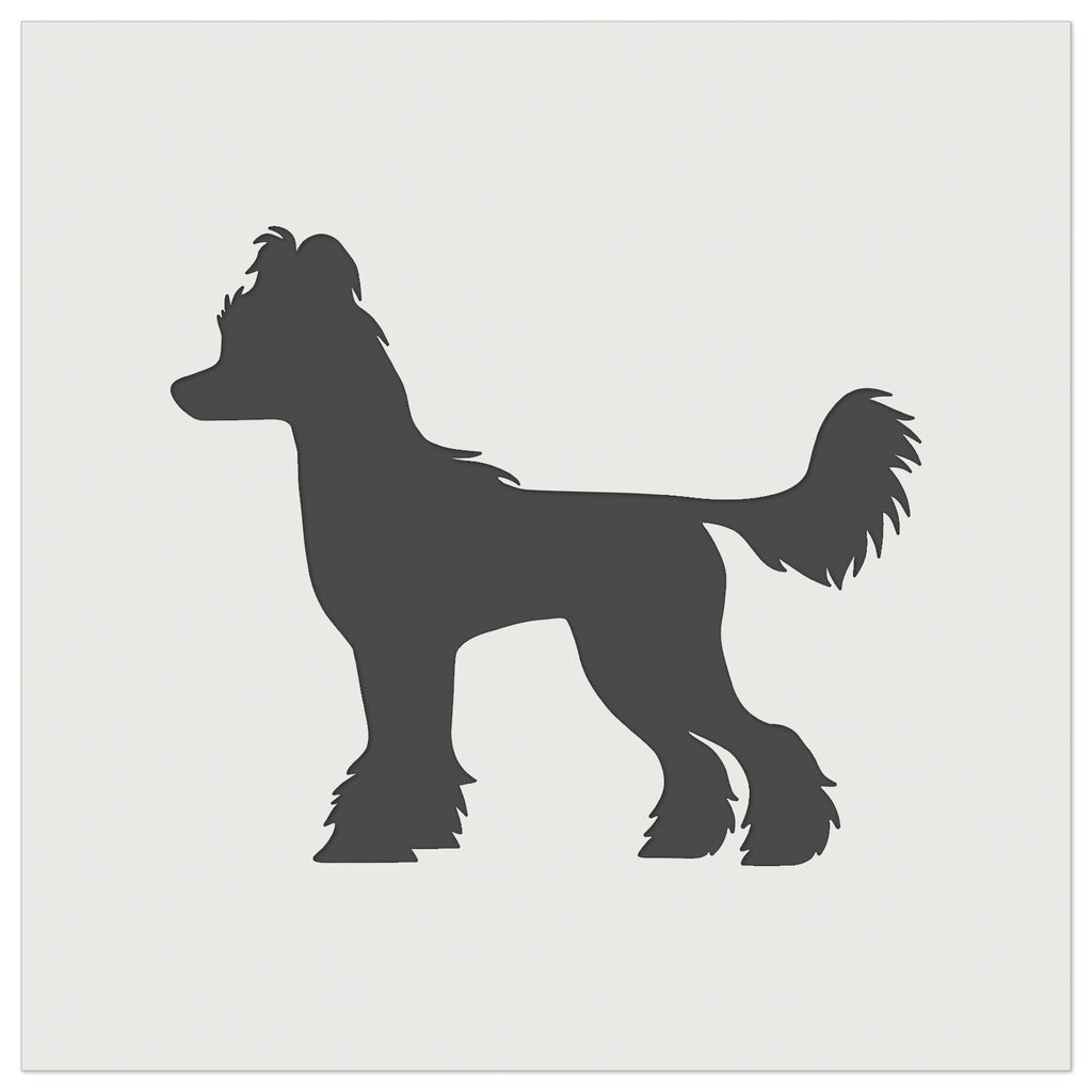 Chinese Crested Dog Solid Wall Cookie DIY Craft Reusable Stencil