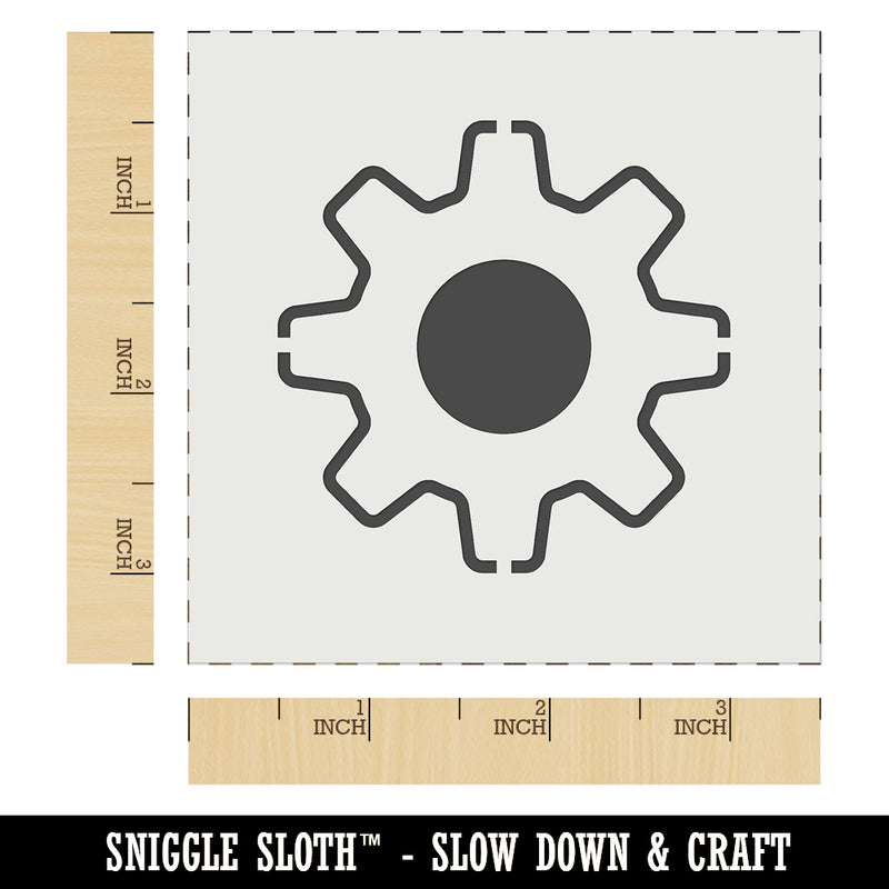 Gear Outline Wall Cookie DIY Craft Reusable Stencil
