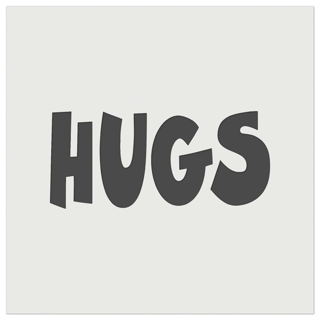 Hugs Fun Text Love Wall Cookie DIY Craft Reusable Stencil