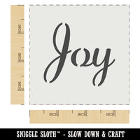 Joy Cursive Text Wall Cookie DIY Craft Reusable Stencil