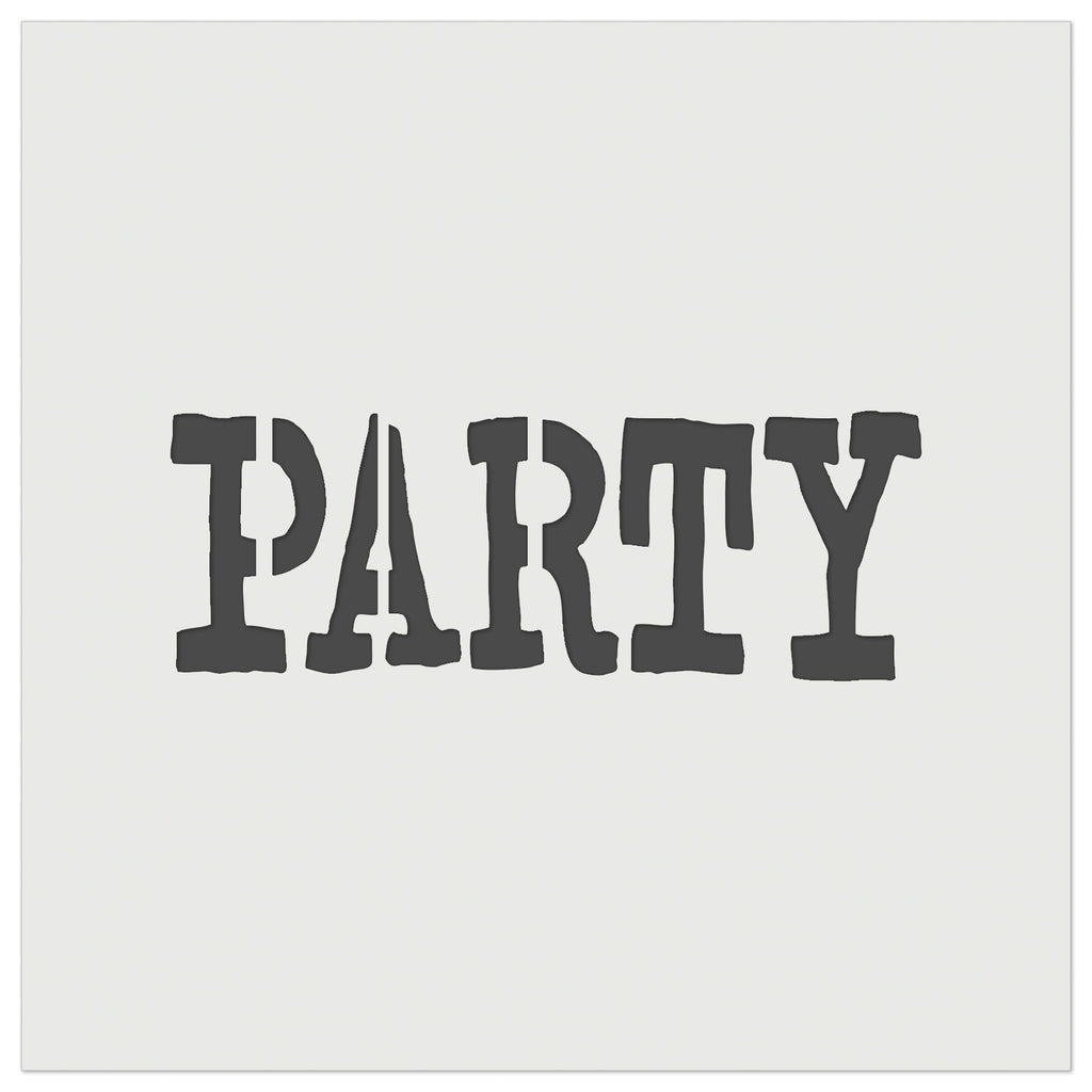 Party Fun Text Wall Cookie DIY Craft Reusable Stencil