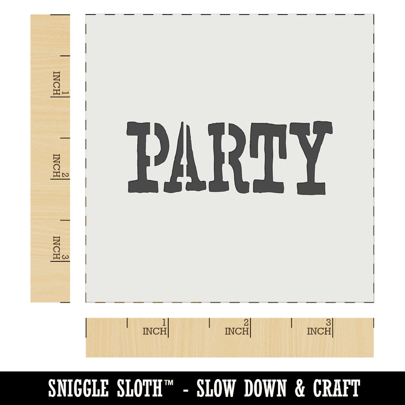 Party Fun Text Wall Cookie DIY Craft Reusable Stencil