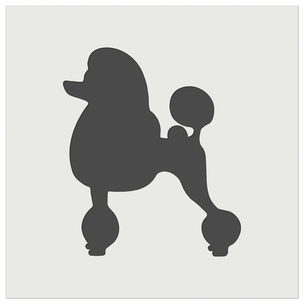 Standard Poodle Dog Solid Wall Cookie DIY Craft Reusable Stencil