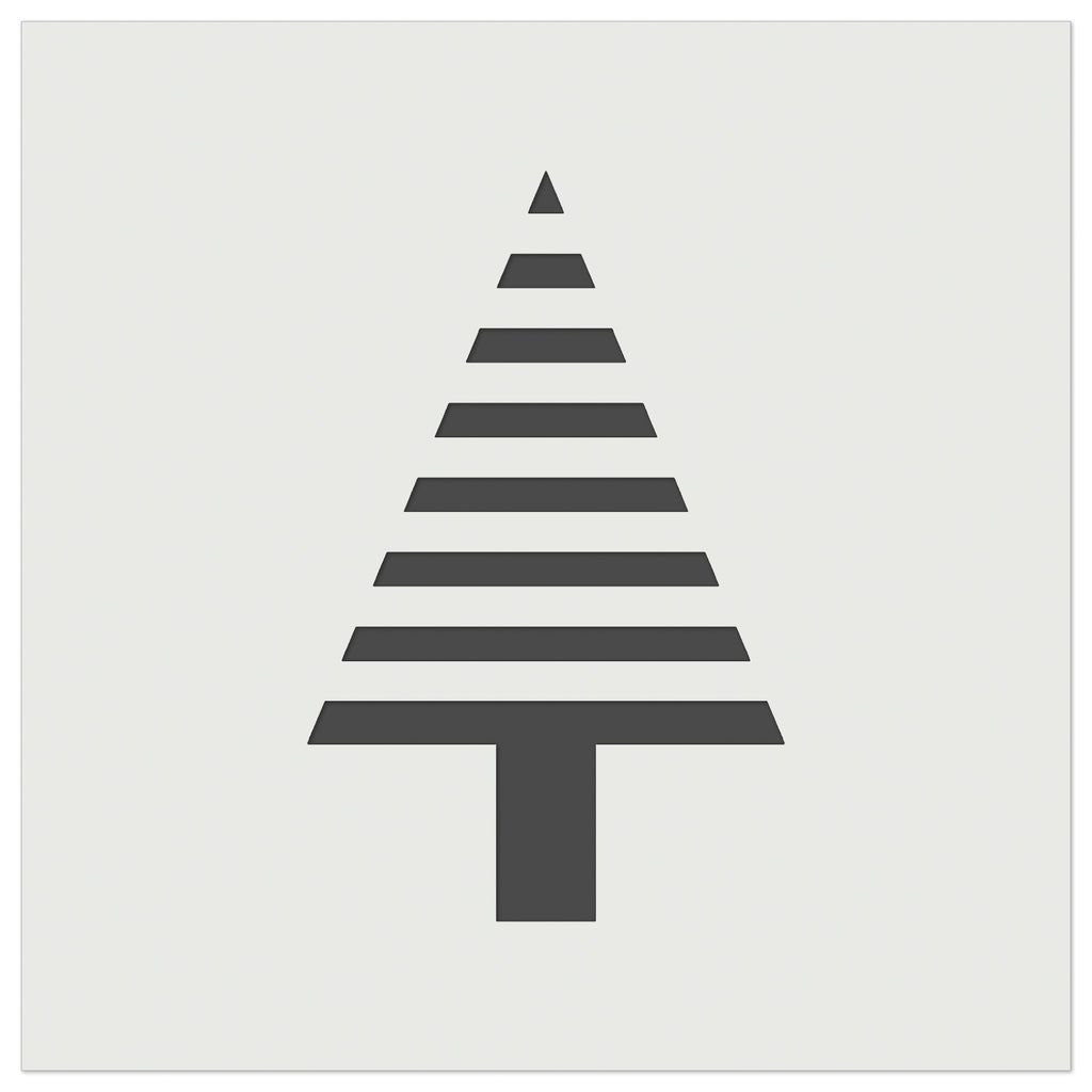 Striped Pine Woodland Tree Wall Cookie DIY Craft Reusable Stencil