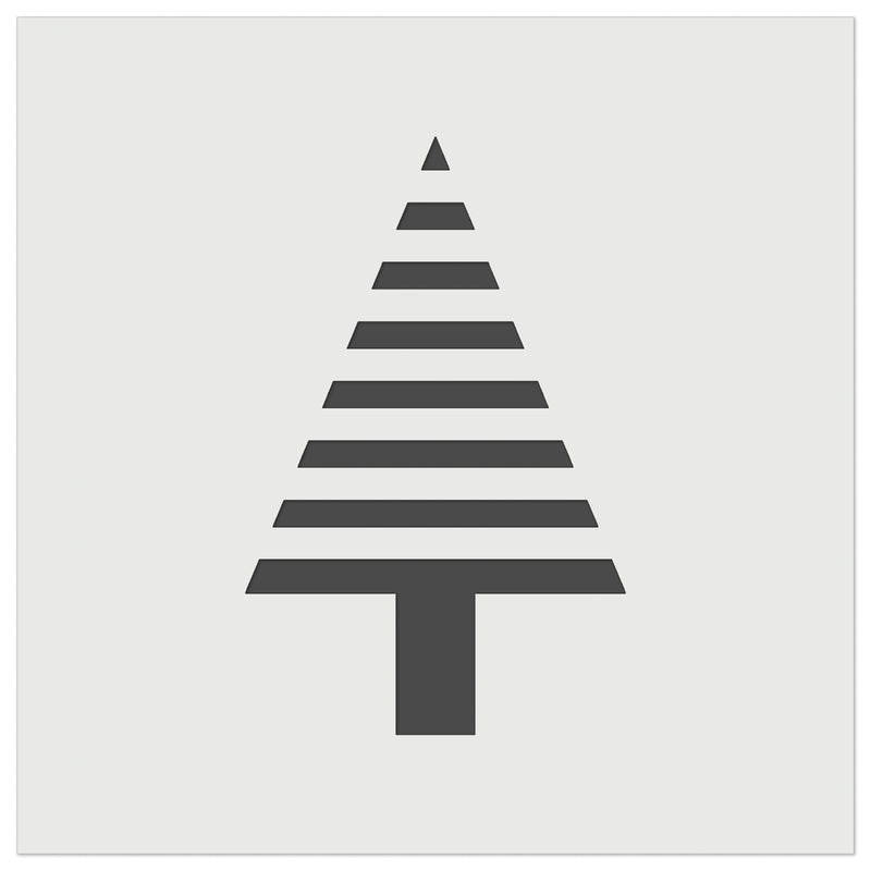 Striped Pine Woodland Tree Wall Cookie DIY Craft Reusable Stencil