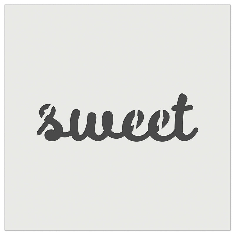 Sweet Text Cursive Wall Cookie DIY Craft Reusable Stencil