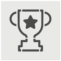 Trophy Award Outline with Star Wall Cookie DIY Craft Reusable Stencil