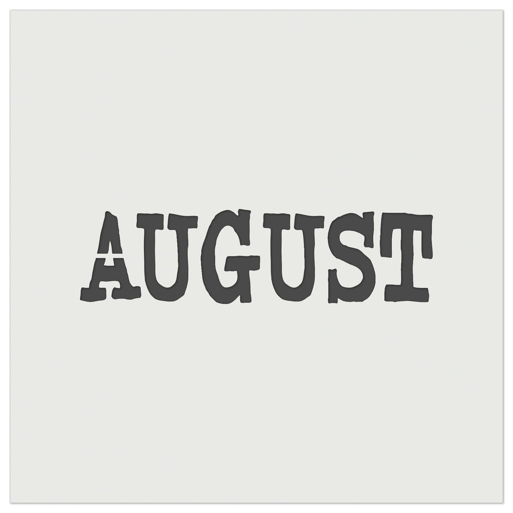 August Month Calendar Fun Text Wall Cookie DIY Craft Reusable Stencil