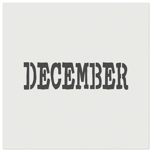 December Month Calendar Fun Text Wall Cookie DIY Craft Reusable Stencil