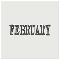 February Month Calendar Fun Text Wall Cookie DIY Craft Reusable Stencil