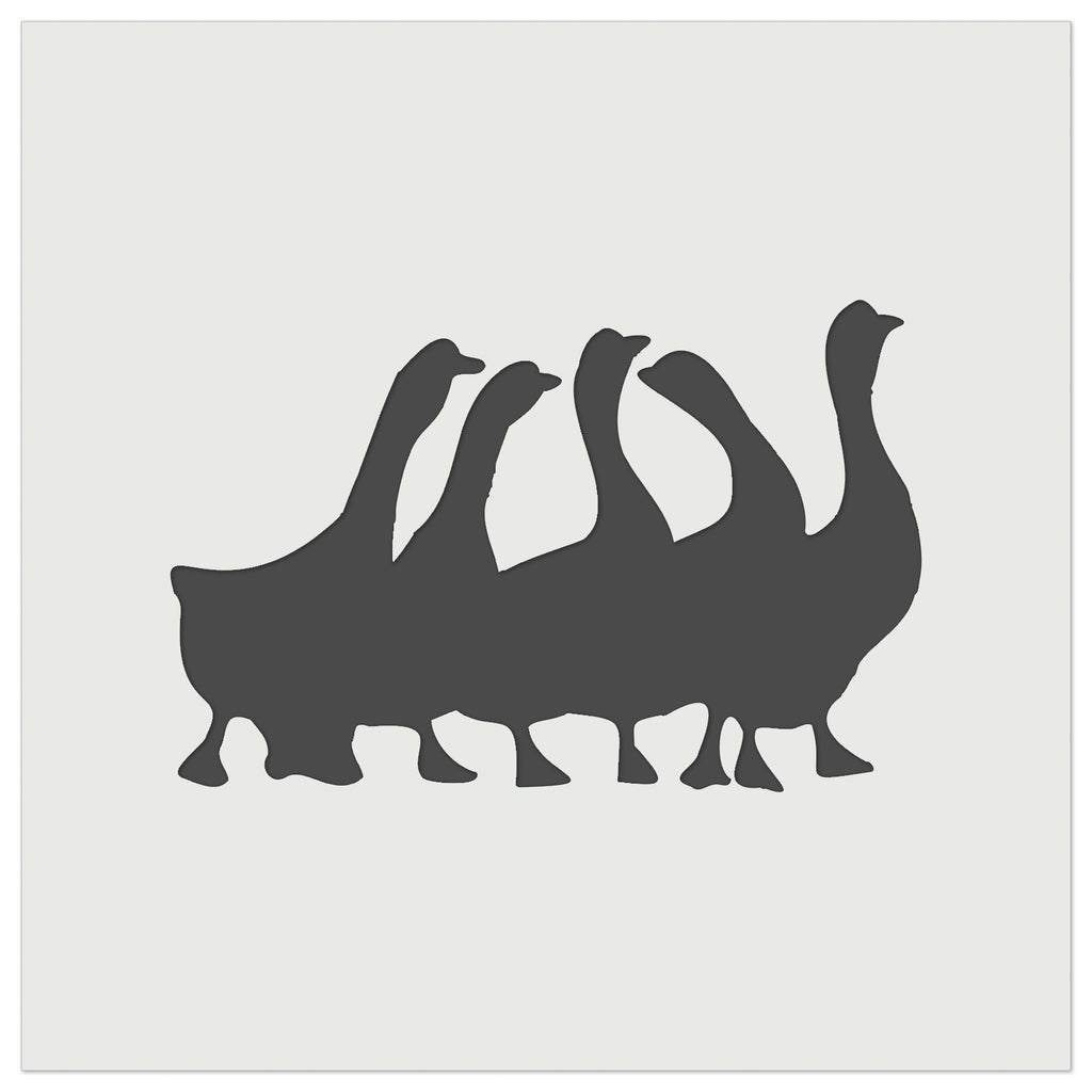 Geese Gaggle Goose Family Solid Wall Cookie DIY Craft Reusable Stencil