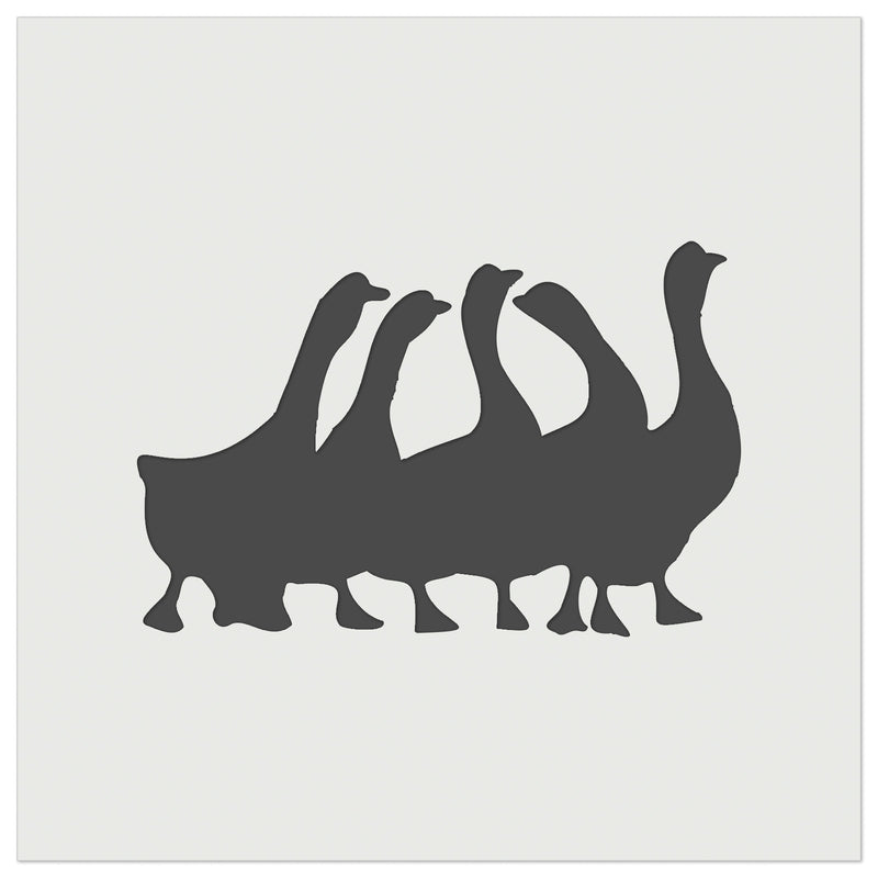 Geese Gaggle Goose Family Solid Wall Cookie DIY Craft Reusable Stencil