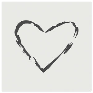 Heart Love Sketch Outline Wall Cookie DIY Craft Reusable Stencil
