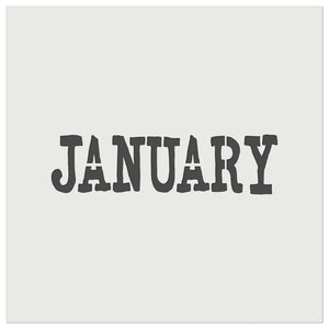 January Month Calendar Fun Text Wall Cookie DIY Craft Reusable Stencil