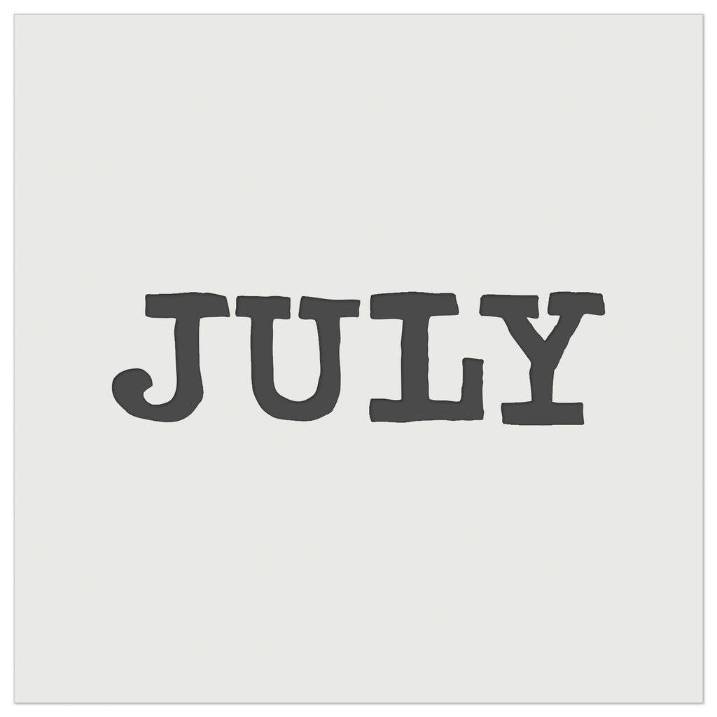 July Month Calendar Fun Text Wall Cookie DIY Craft Reusable Stencil