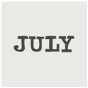 July Month Calendar Fun Text Wall Cookie DIY Craft Reusable Stencil