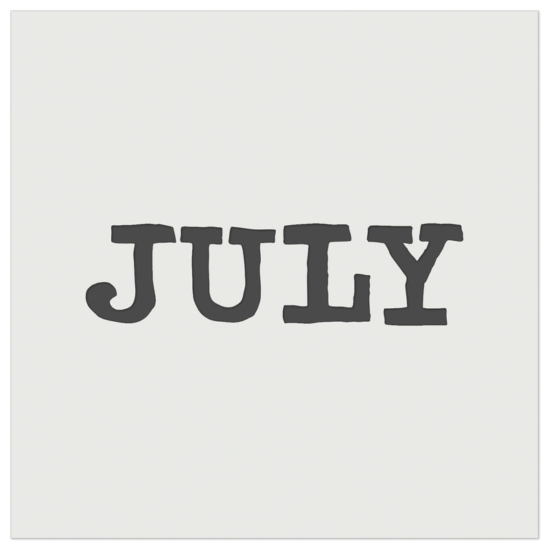 July Month Calendar Fun Text Wall Cookie DIY Craft Reusable Stencil