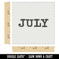 July Month Calendar Fun Text Wall Cookie DIY Craft Reusable Stencil