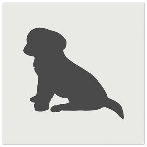 Puppy Dog Sitting Solid Wall Cookie DIY Craft Reusable Stencil