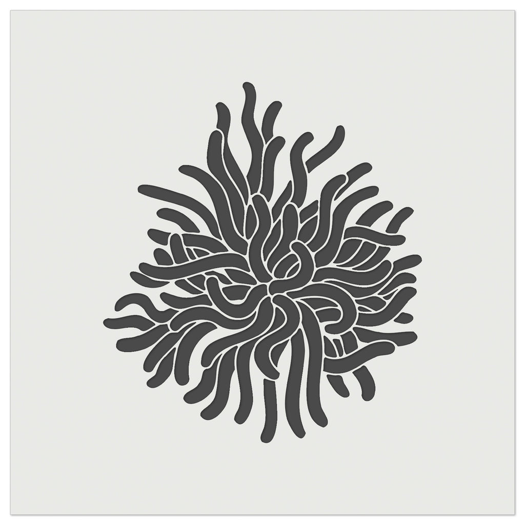 Sea Anemone Outline Ocean Life Wall Cookie DIY Craft Reusable Stencil