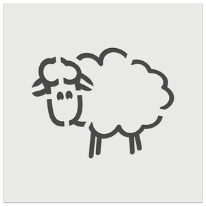 Sheep Doodle Wall Cookie DIY Craft Reusable Stencil