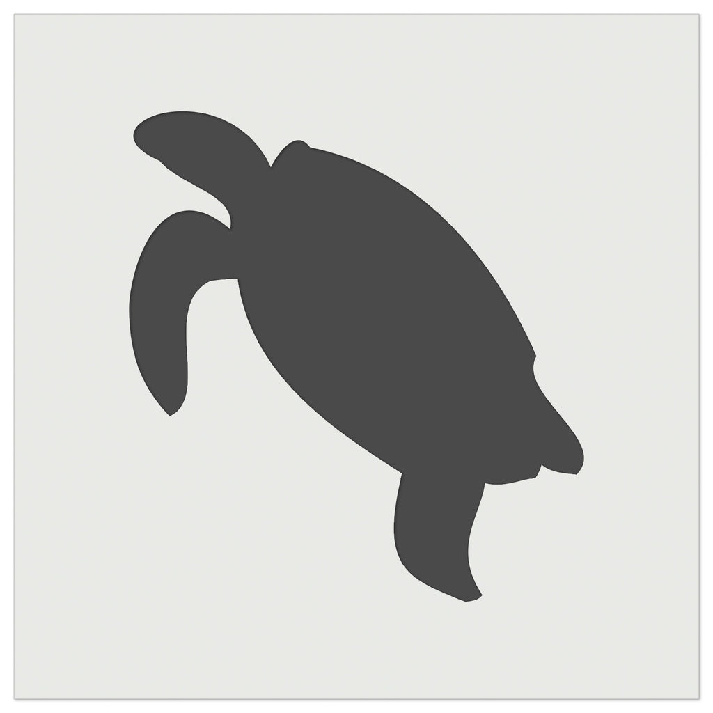 Turtle Swimming Solid Wall Cookie DIY Craft Reusable Stencil