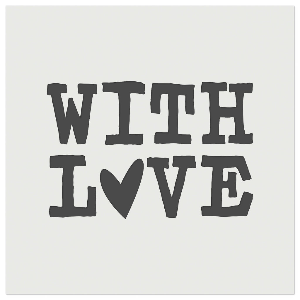 With Love Heart Fun Text Wall Cookie DIY Craft Reusable Stencil