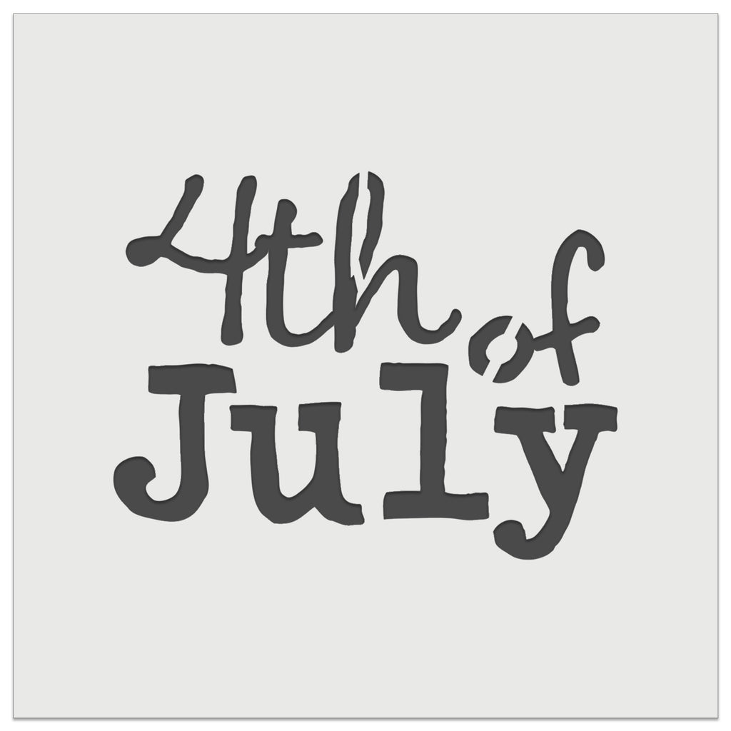 4th Fourth of July Fun Text Wall Cookie DIY Craft Reusable Stencil