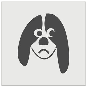 Bored Basset Hound Face Wall Cookie DIY Craft Reusable Stencil