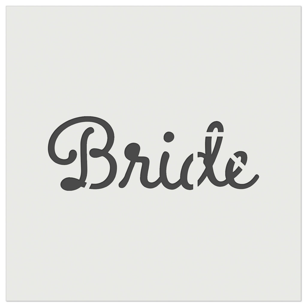 Bride Wedding Fun Text Wall Cookie DIY Craft Reusable Stencil