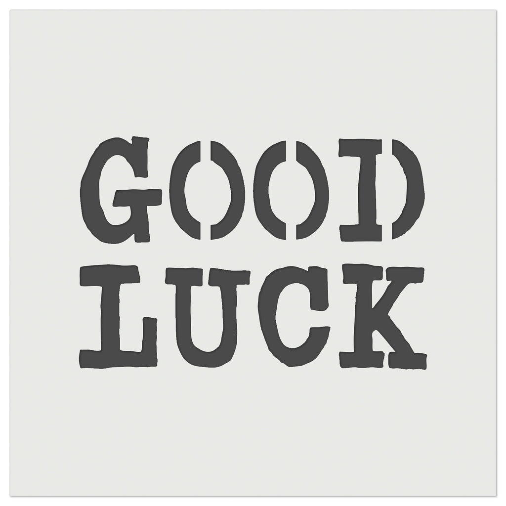 Good Luck Fun Text Wall Cookie DIY Craft Reusable Stencil