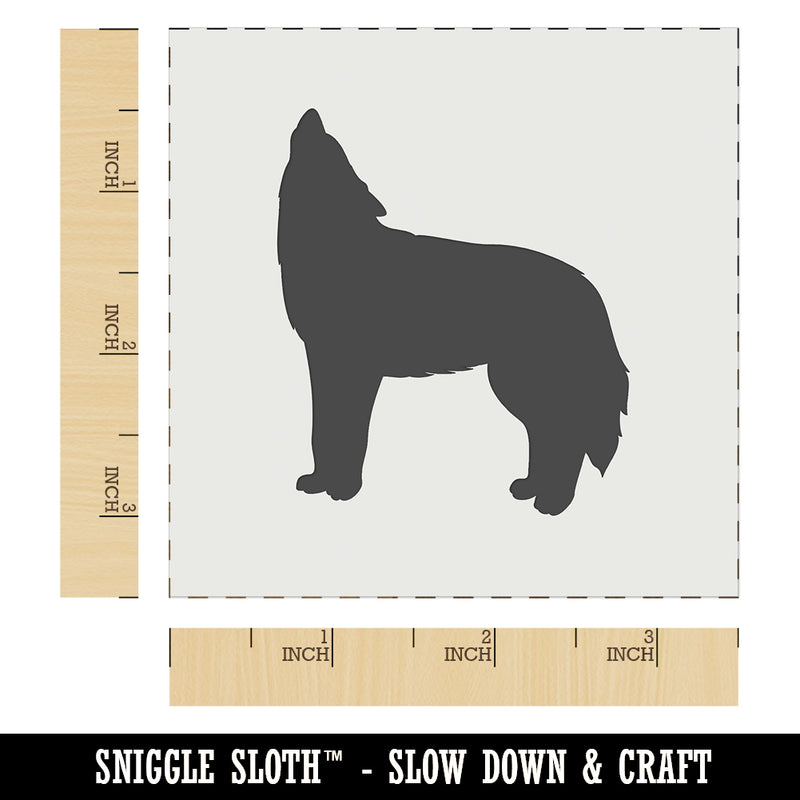 Howling Wolf Solid Wall Cookie DIY Craft Reusable Stencil