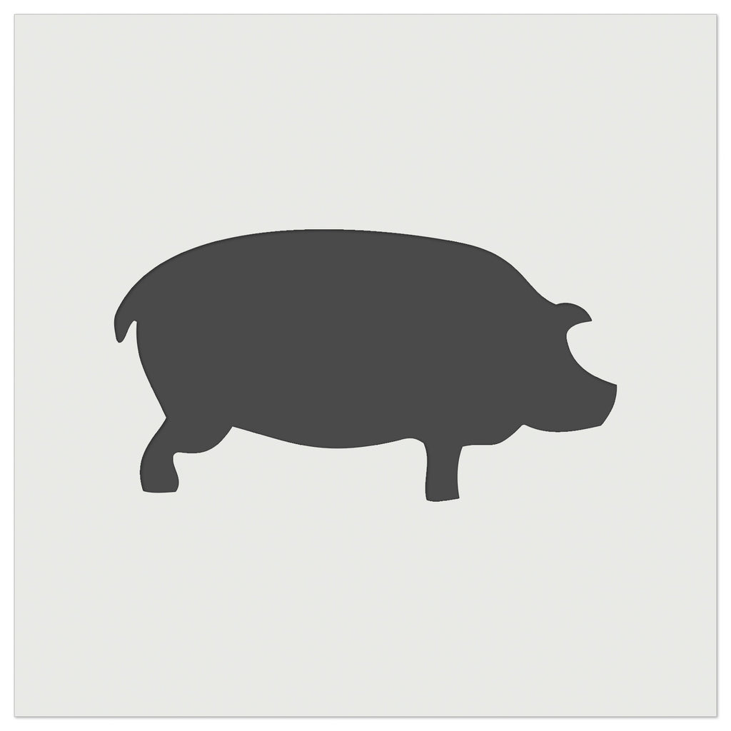 Pig Solid Side View Wall Cookie DIY Craft Reusable Stencil