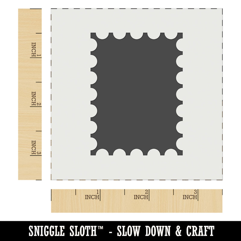 Postage Stamp Border Wall Cookie DIY Craft Reusable Stencil