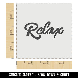 Relax Fun Text Wall Cookie DIY Craft Reusable Stencil