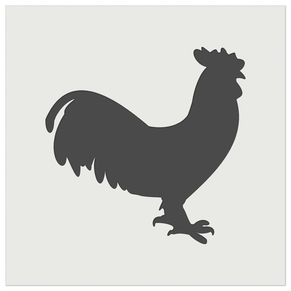 Rooster Chicken Standing Solid Wall Cookie DIY Craft Reusable Stencil