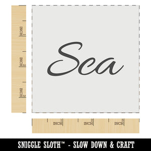 Sea Fun Text Wall Cookie DIY Craft Reusable Stencil